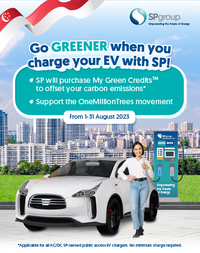 Celebrate National Day by going green! Every kWh charged in August will contribute towards the OneMillionTrees movement!
