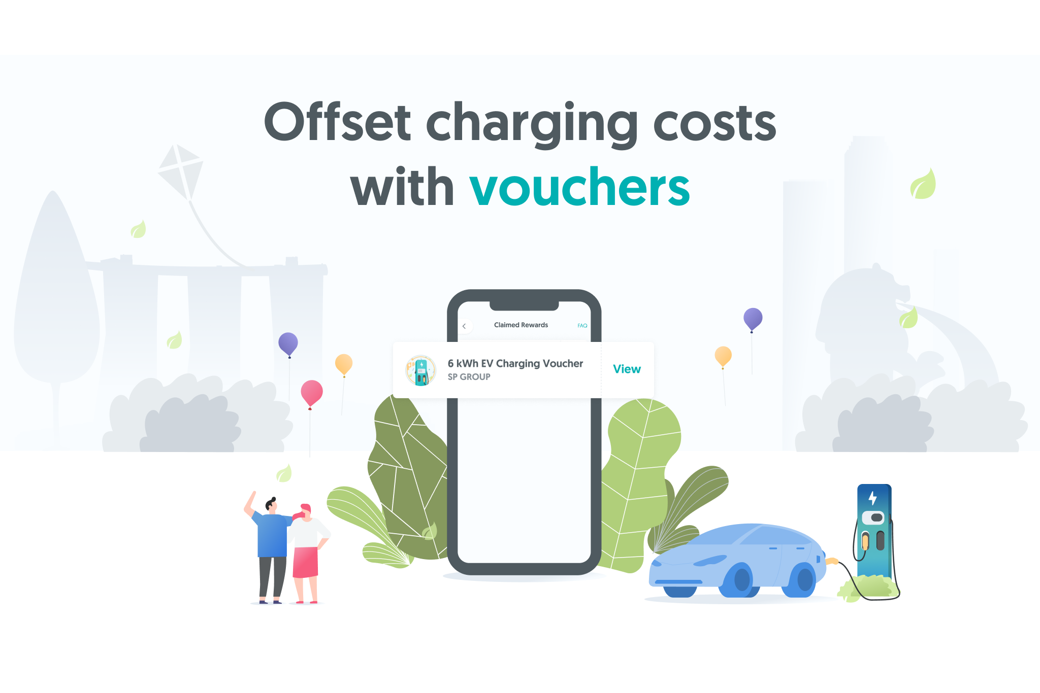 Offset charging costs with vouchers