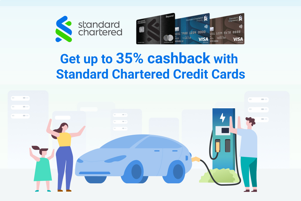 Exclusive for Standard Chartered Credit Cardholders: Earn up to 35% cashback on EV Charging ⚡