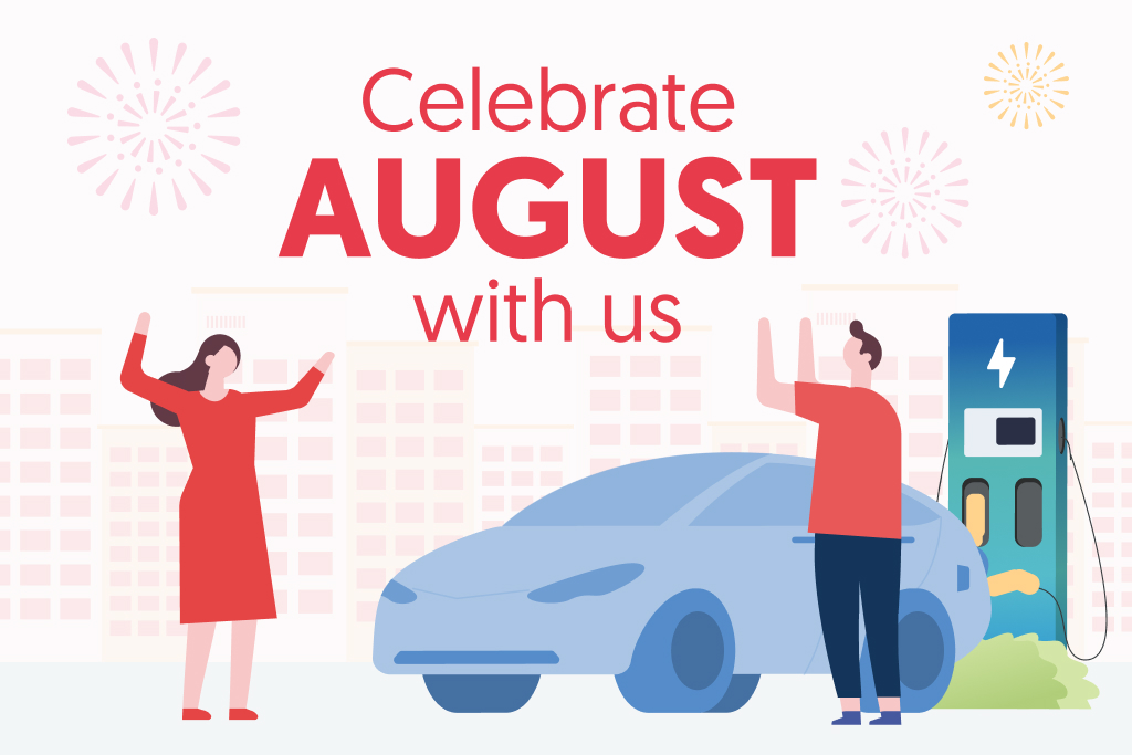 🎉Celebrate August with 10% off Weekday EV Charging at all our HDB sites